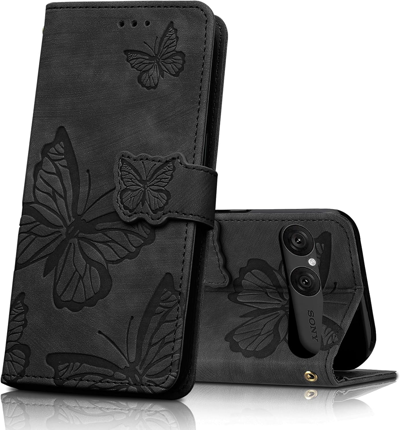 Detalle de CXTcase Flip-Hülle aus PU-Leder für Sony Xperia 10 VII – Schutz, Kartenfächer und Standfunktion