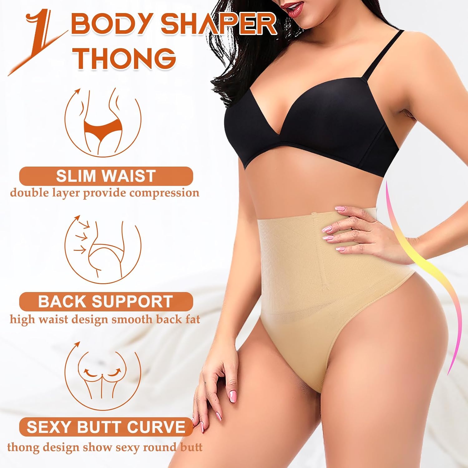 Detalle 2 de Werena Shapewear Thong in Nylon