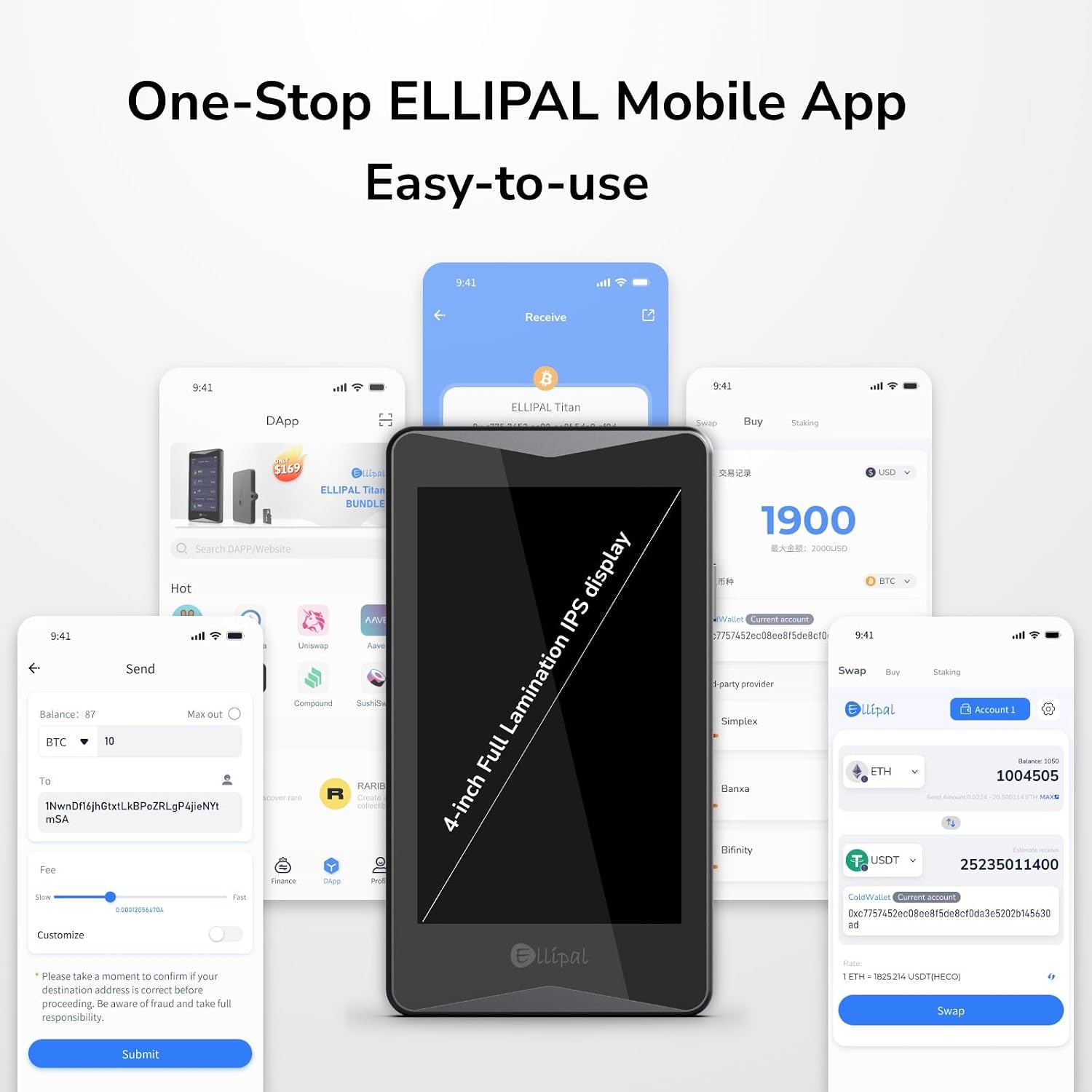 Detalle 1 de ELLIPAL Titan 2.0 crypto cold wallet