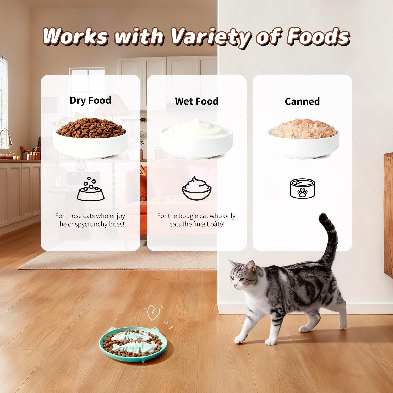 Detalle 2 de Zonopy Cuenco de alimentación lenta para gatos 17 cm