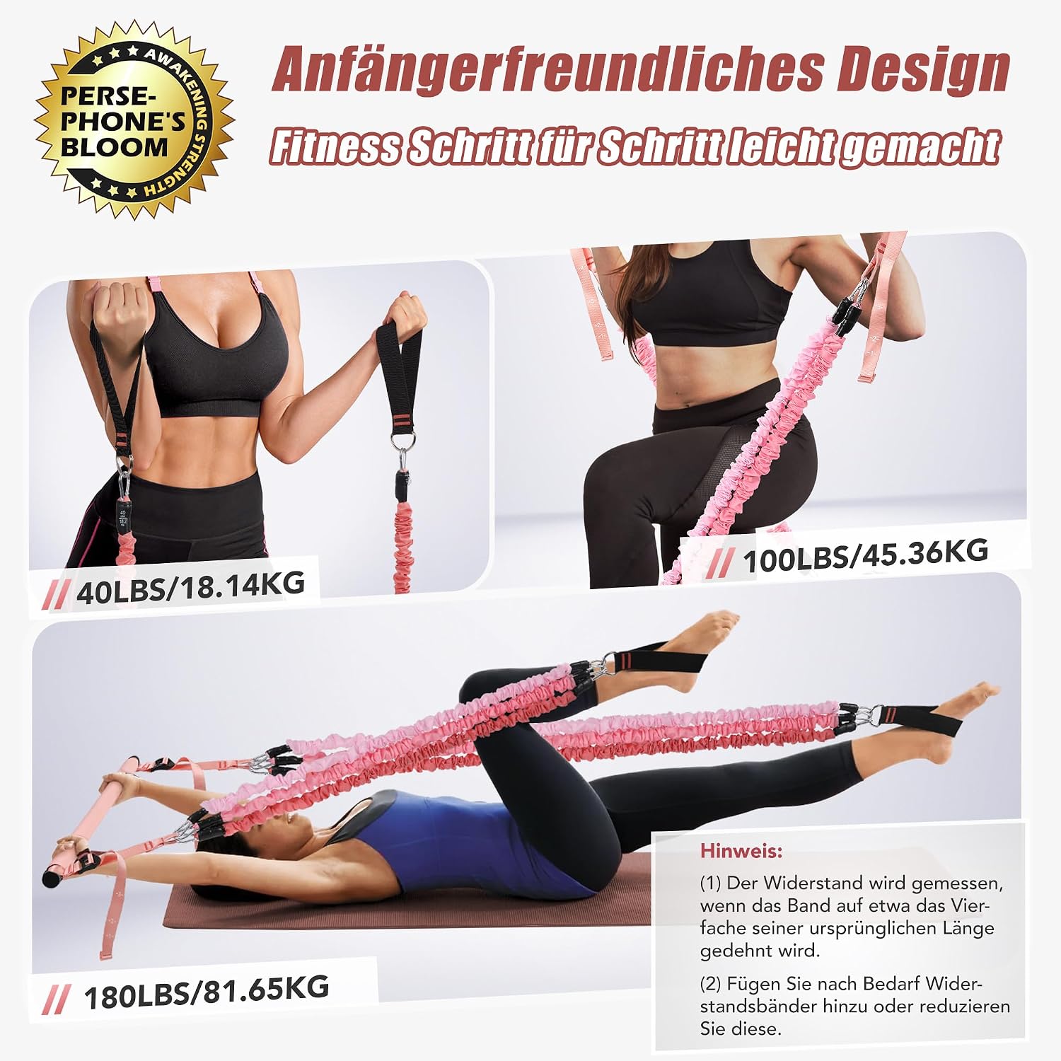 Detalle 2 de ALongSong Fitnessbänder Set 6er Widerstandsbänder