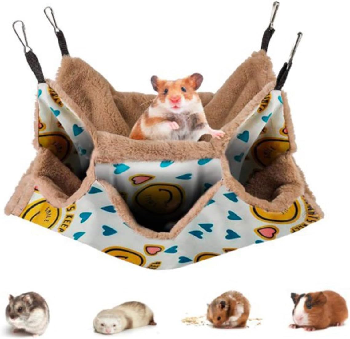 ZYYRSS 3-Layer Pet Cage Hammock for small animals