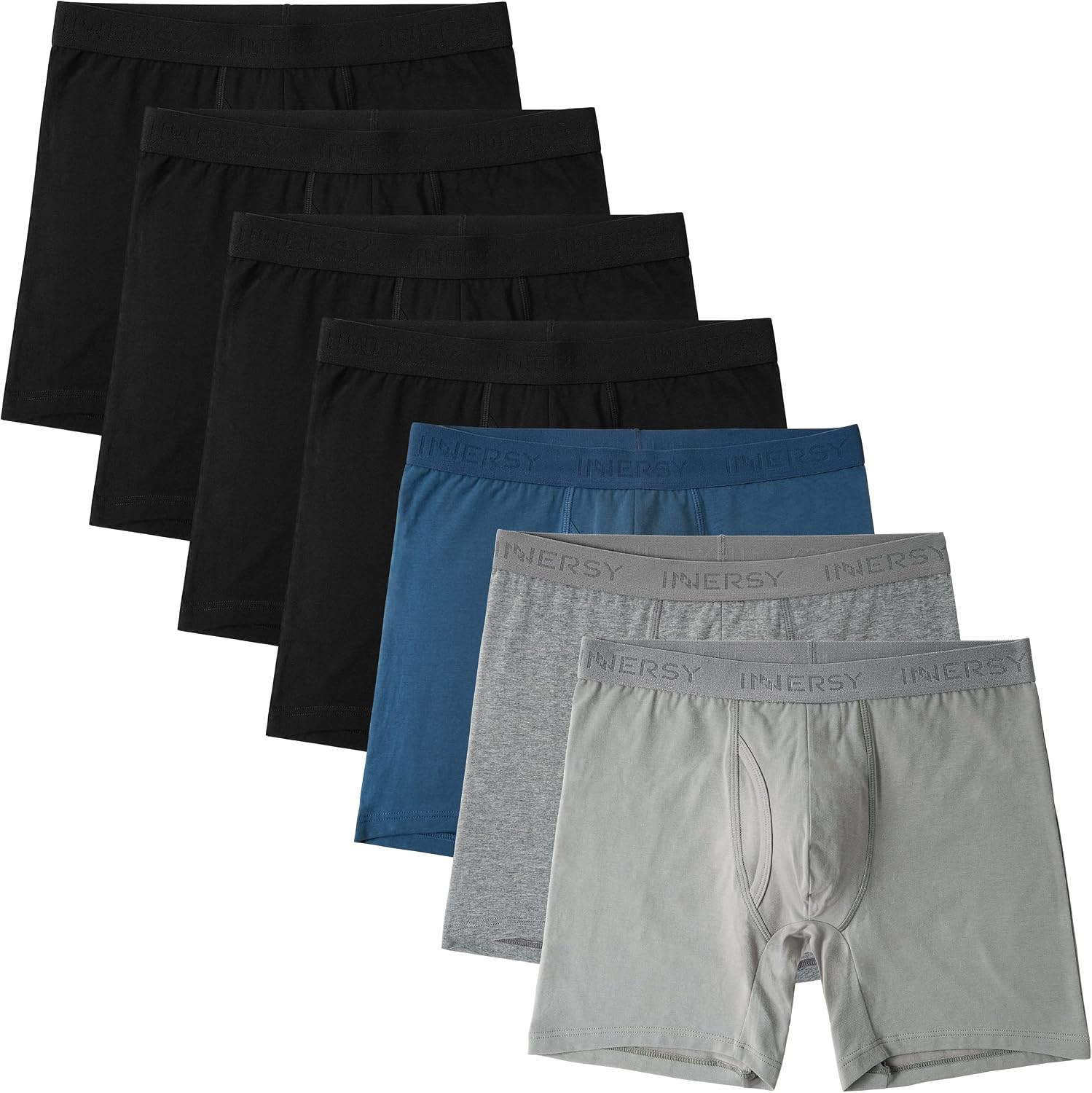 Detalle de INNERSY Men's Cotton Underwear 7-Pack boxer briefs 🩲