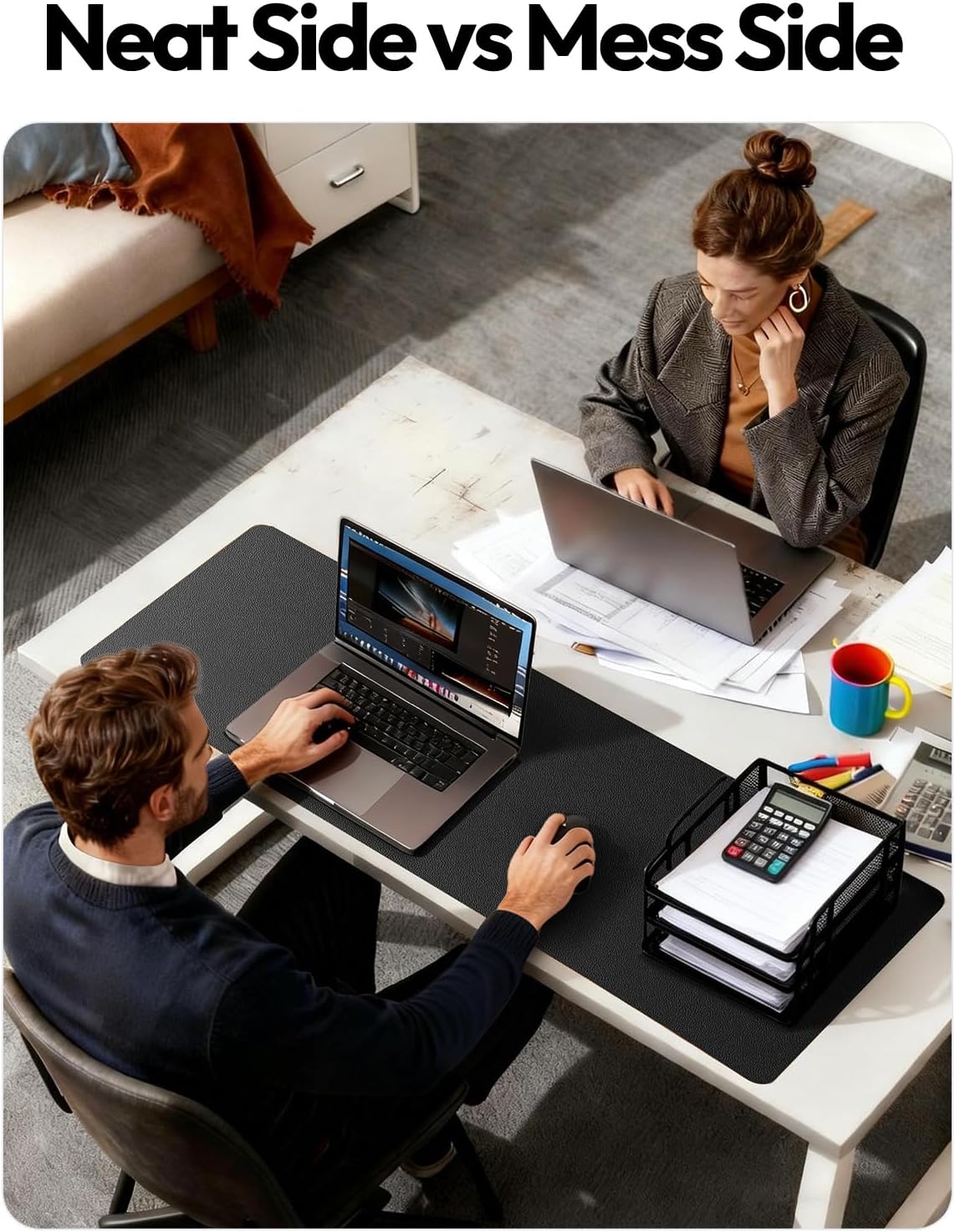 Thumbnail 5 de YSAGi Leather Desk Pad Protector 23.6" × 13.8" 🖥️