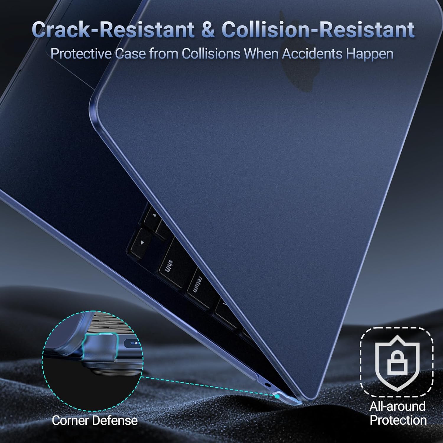 Thumbnail 4 de MOSISO Hülle für MacBook Air 15 Zoll (M2/M3/M4/M5, 2023–2026) – Mitternachtsklar, ultradünn, präzise Passform