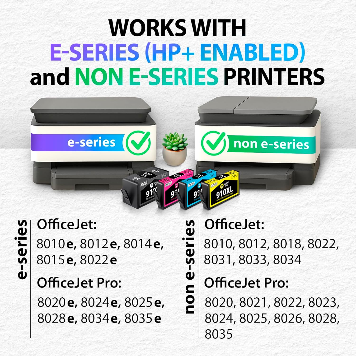 Detalle de Smart Ink Remanufactured 910XL Black and Color Combo Pack for HP OfficeJet Pro e-Series