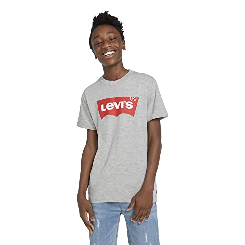 Detalle de Levi's Batwing Tee per Bambini e Ragazzi 12 Anni – Grigio Heather, stile e comodità duratura