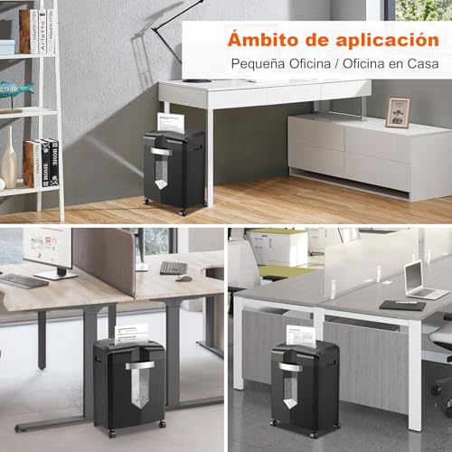 Detalle de Bonsaii C266-B: Trituradora de papel, CD y tarjeta de crédito para oficina en casa