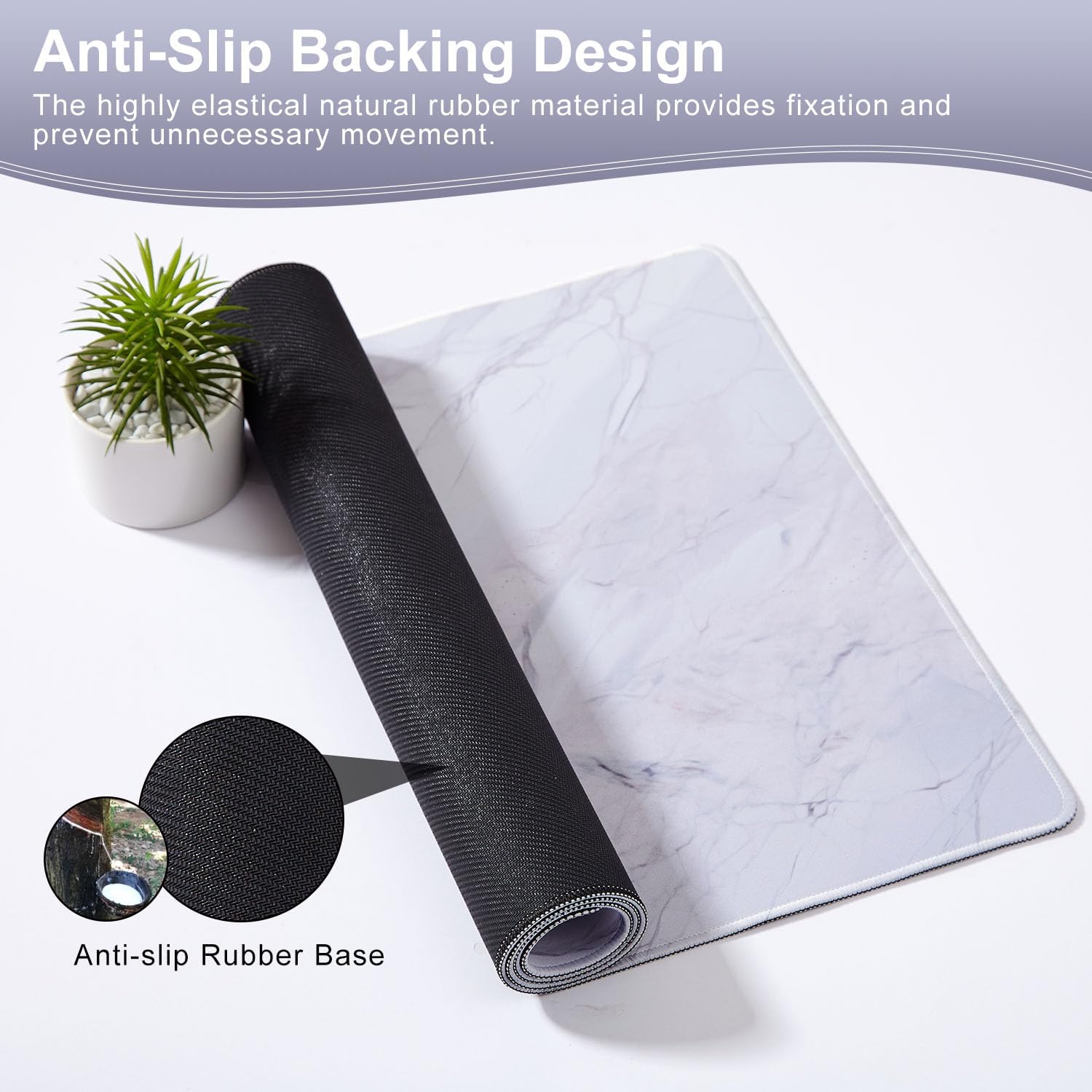 Thumbnail 4 de DOBAOJIA XXL-Schreibtischunterlage Mauspad (1000 x 500 mm) – auslaufsichere Oberfläche, rutschfeste Gummibasis