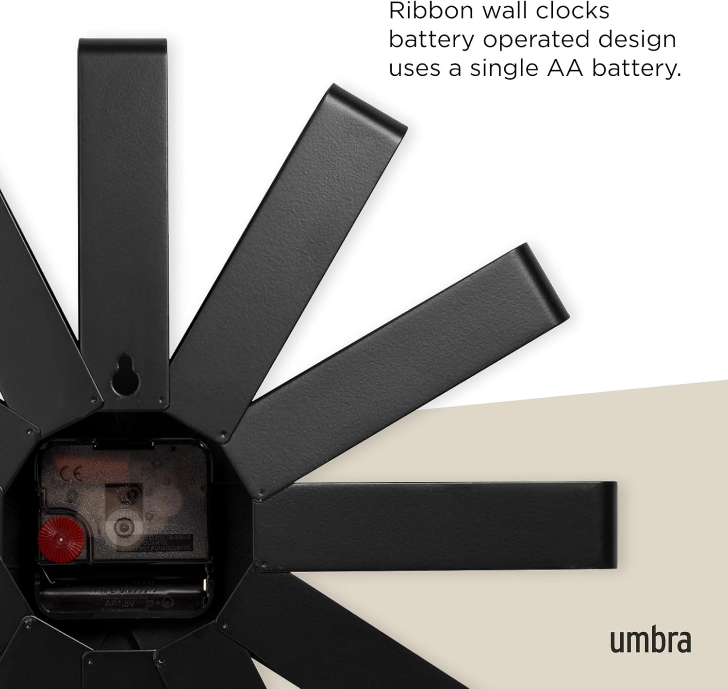 Thumbnail 3 de Umbra Ribbon Wall Clock 31 cm Wanduhr