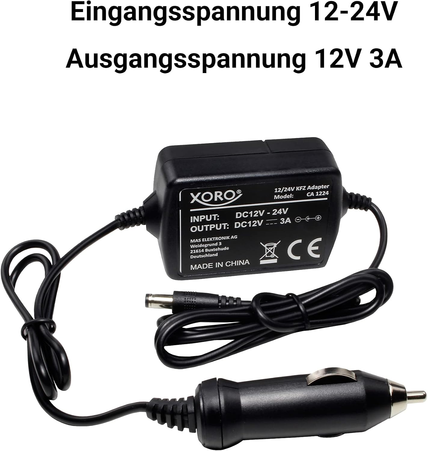 Detalle de XORO CA1224 adaptateur allume-cigare 12 V