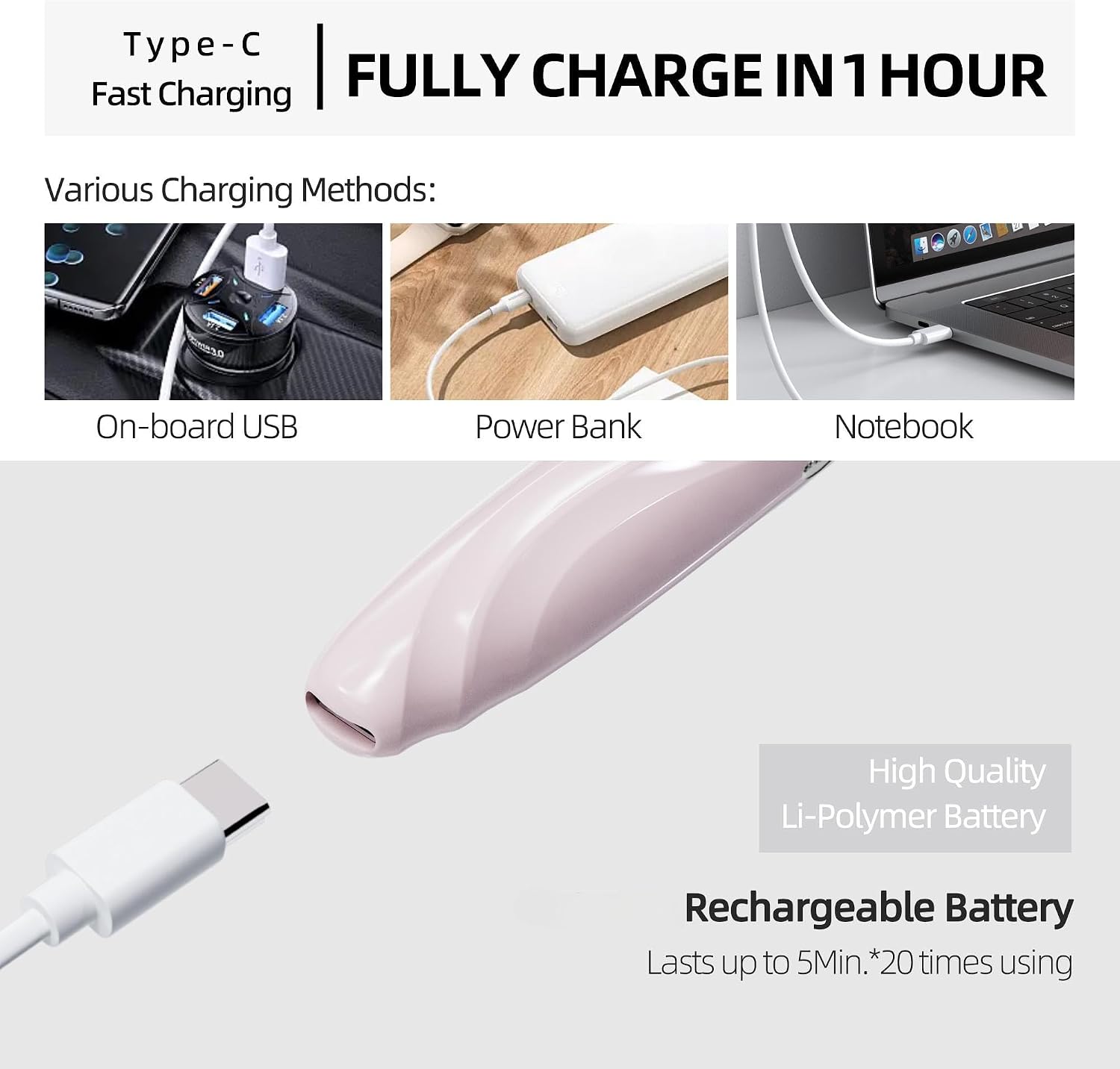 Thumbnail 6 de EYECURL S600 Heated Eyelash Curler, USB-C Rechargeable, Soft Pink