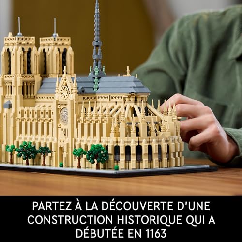 Detalle de LEGO Architecture Notre-Dame de Paris (21061) – Maquette pour adultes, voyage dans l’histoire de l’architecture