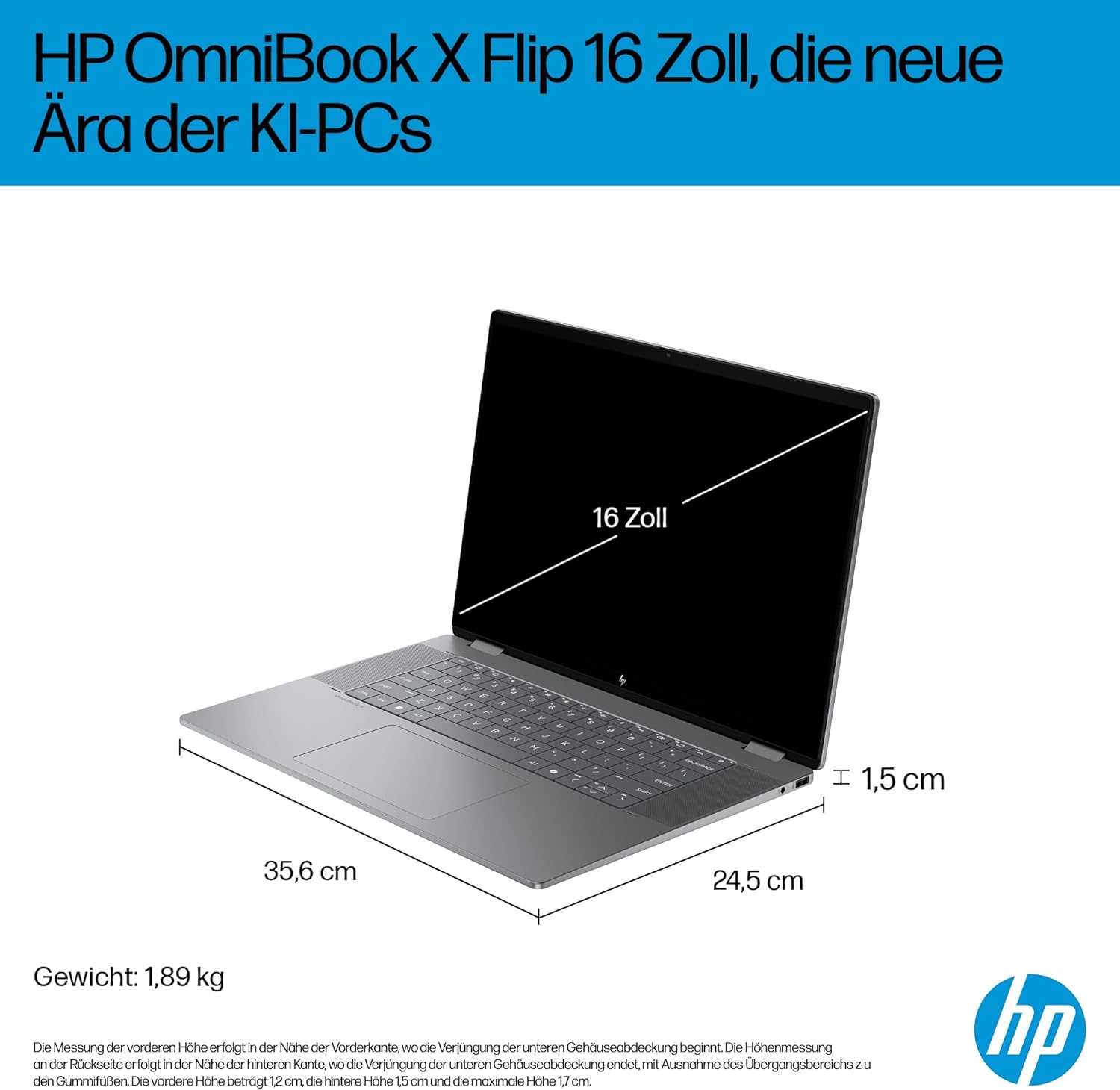 Thumbnail 4 de HP OmniBook X Flip 2-in-1 mit AMD Ryzen AI 5 340, dedizierter NPU (50 TOPS) und 16-Zoll Touch-Display