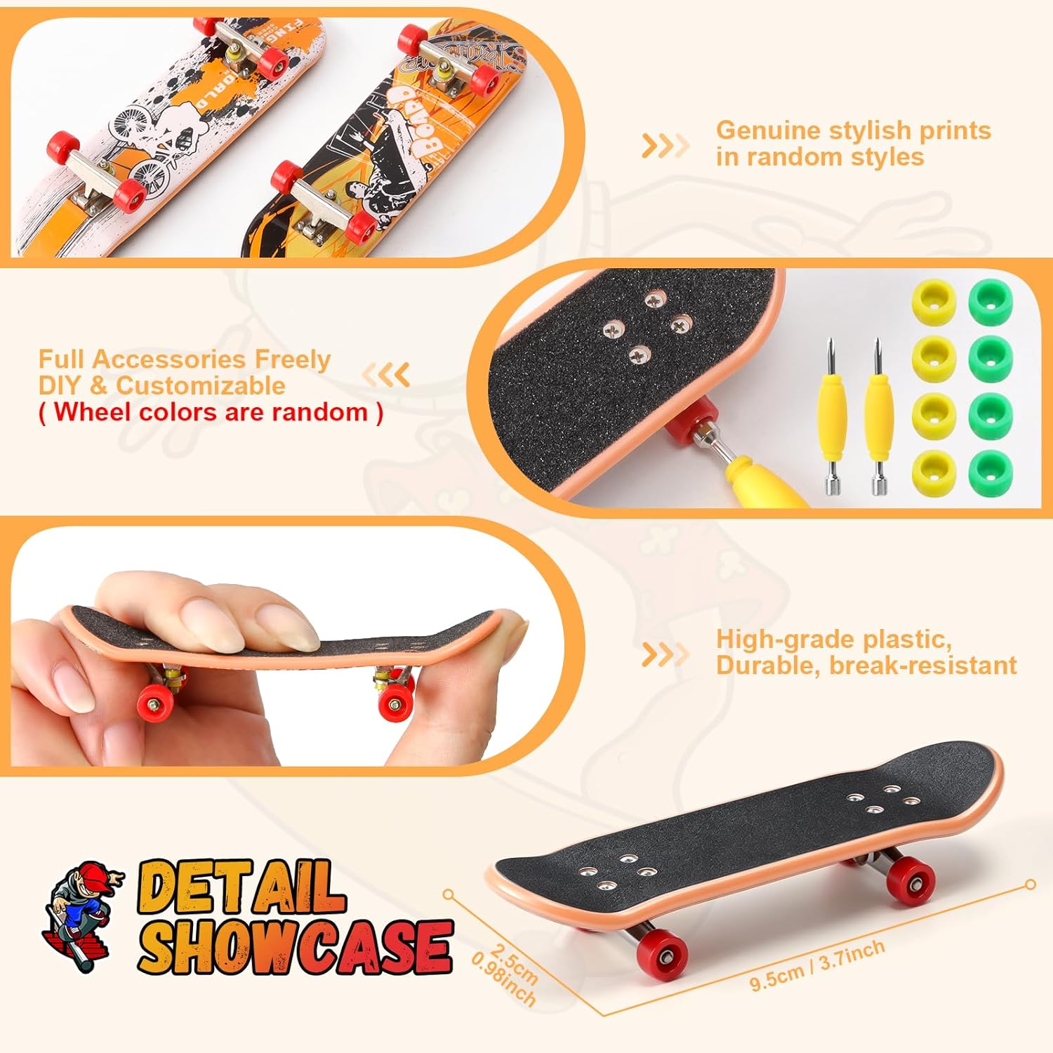 Thumbnail 3 de CS COSDDI 14-in-1 Finger Skateboard Park Kit with 8 Mini Finger Skateboards