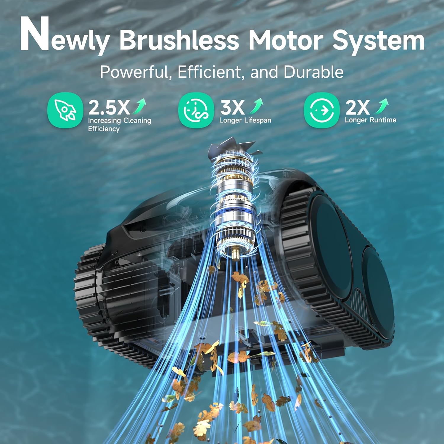 Thumbnail 3 de WYBOT C2 Cordless Robotic Pool Cleaner — Inground Vacuum with Dual Filtration and OTA Upgrades