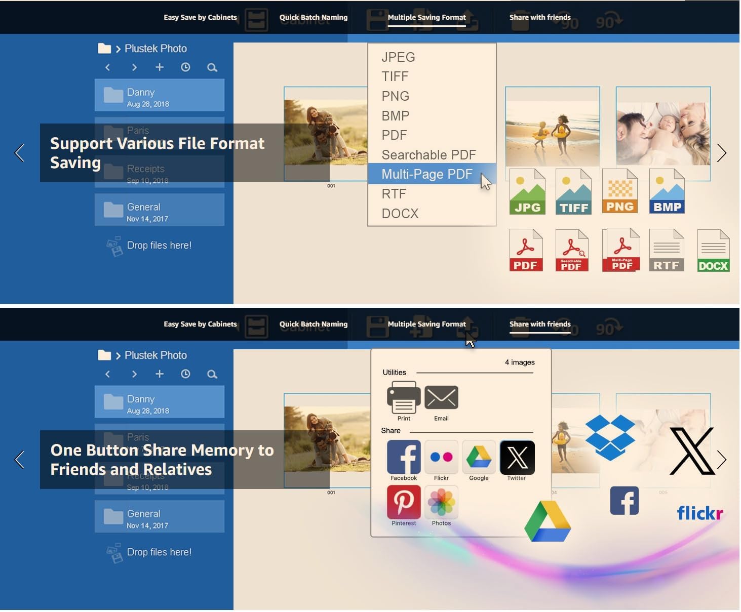 Thumbnail 6 de Plustek Photo Scanner ePhoto Z300: Fast 4x6 to 8x10 Photo Scanning for Mac & PC