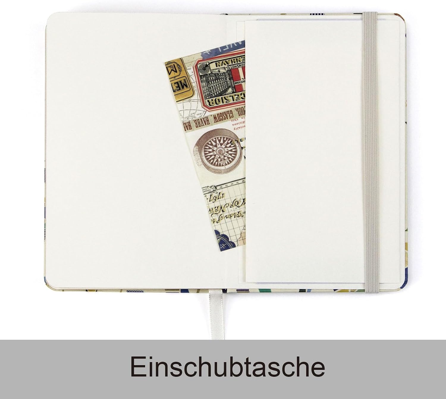 Thumbnail 6 de WETLOTE A6 Notizbuch Liniert – 2er-Set Florentin & Provence, Hardcover, 74 Blätter je Buch, Goldsprühkante, Italienisches Blumenpapier