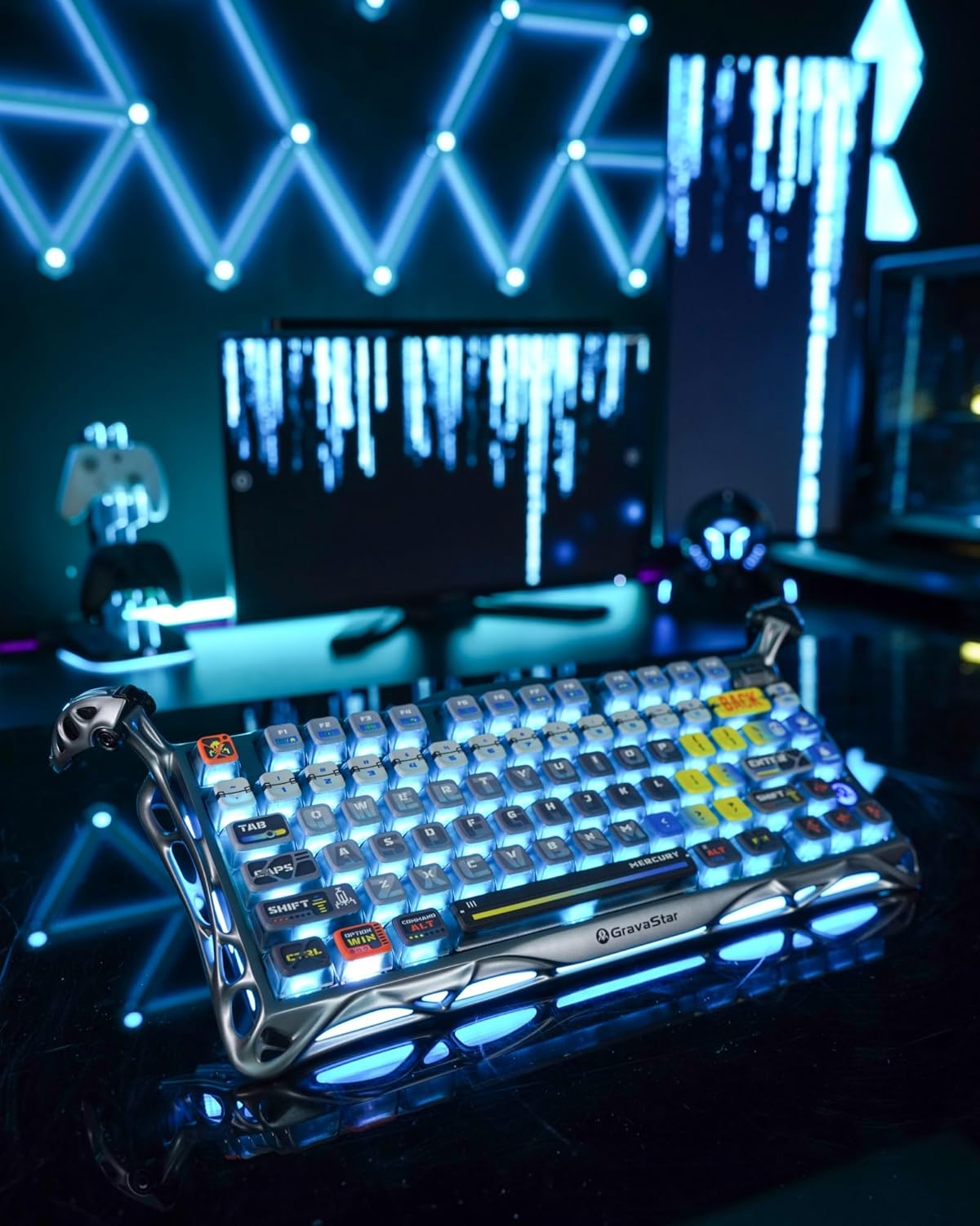 Thumbnail 2 de GravaStar Mercury K1 Pro 75% RGB Wireless Mechanical Keyboard (Hot-Swappable Linear Switches)