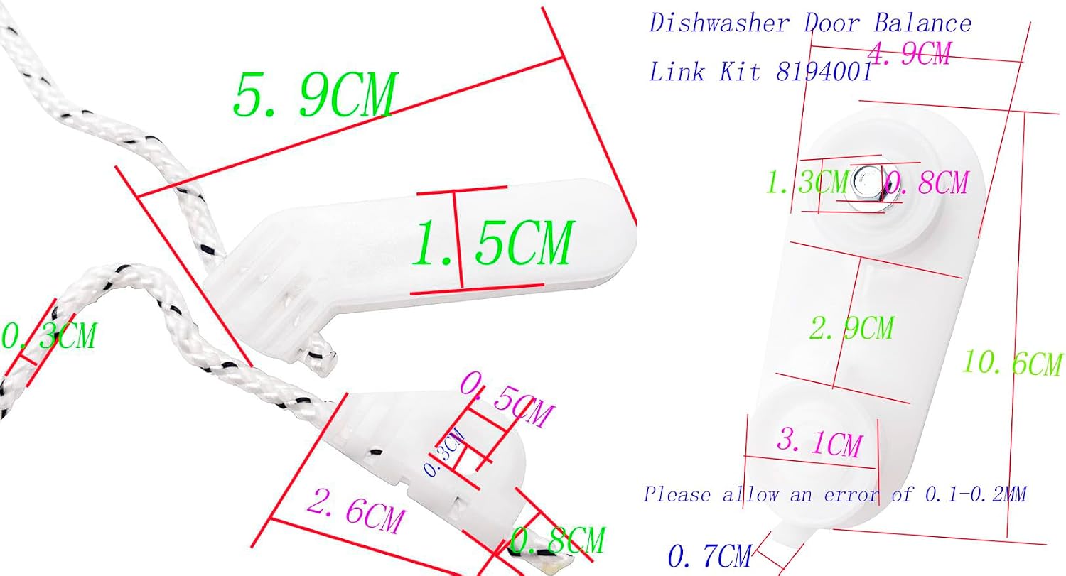 Thumbnail 5 de Dishwasher Door Balance Link Kit 8194001