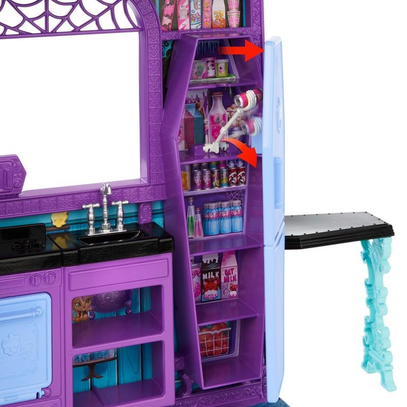 Detalle de Casa de muñecas Monster High Hotel Buuuutique multicolor 750 mm con 13 accesorios