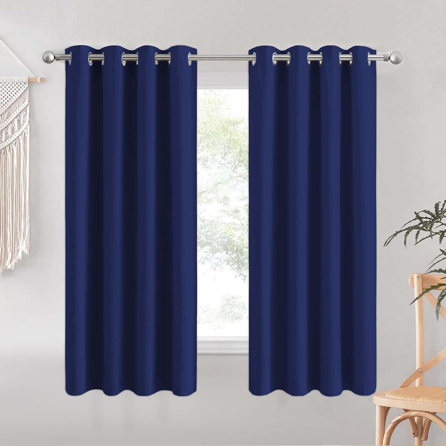 Thumbnail 1 de Aspire Homeware Blackout Curtains Navy 66x54in