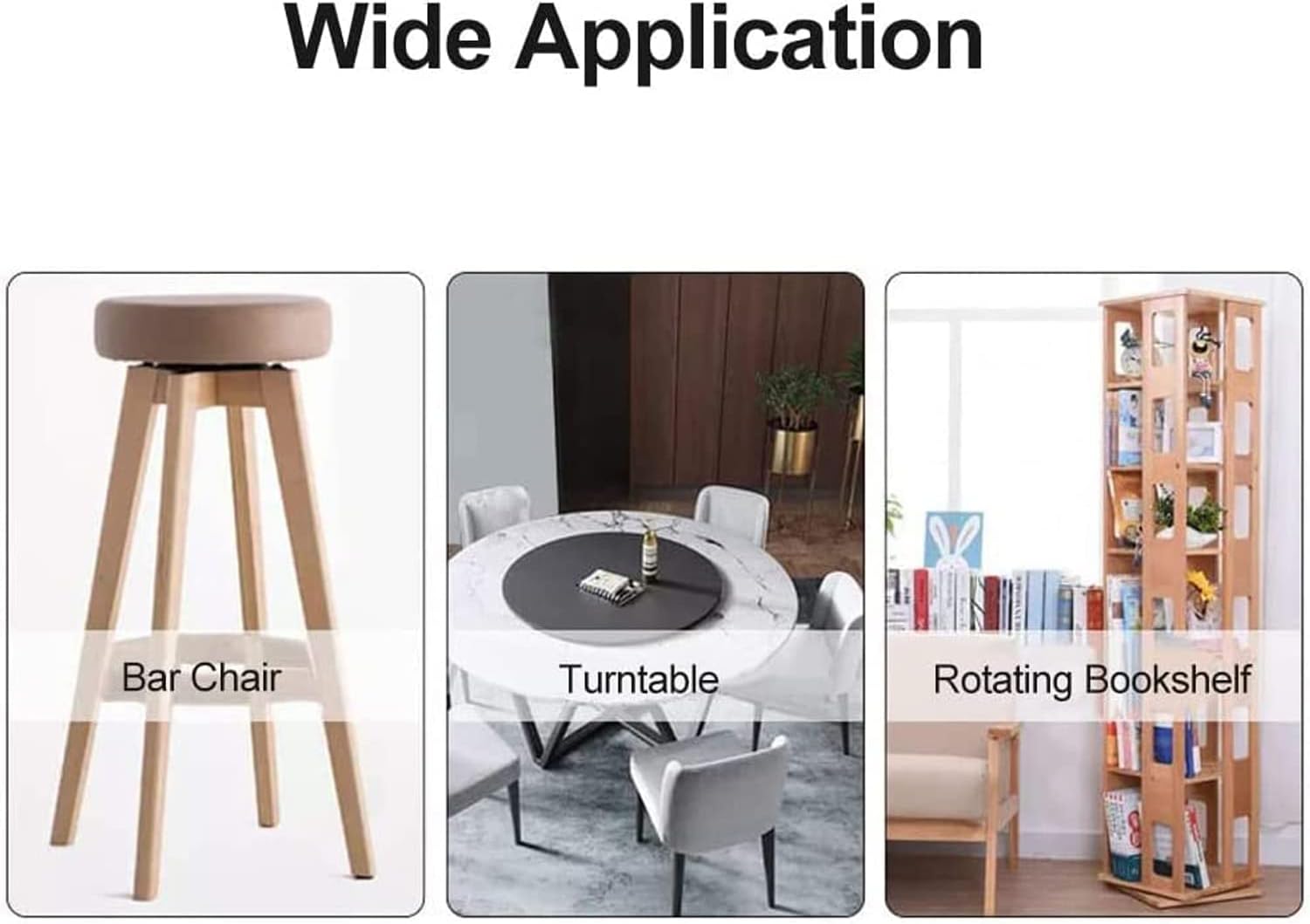 Detalle de LZYKJGS plateau tournant à roulement à billes 360° pour tabourets, meubles TV et présentoirs