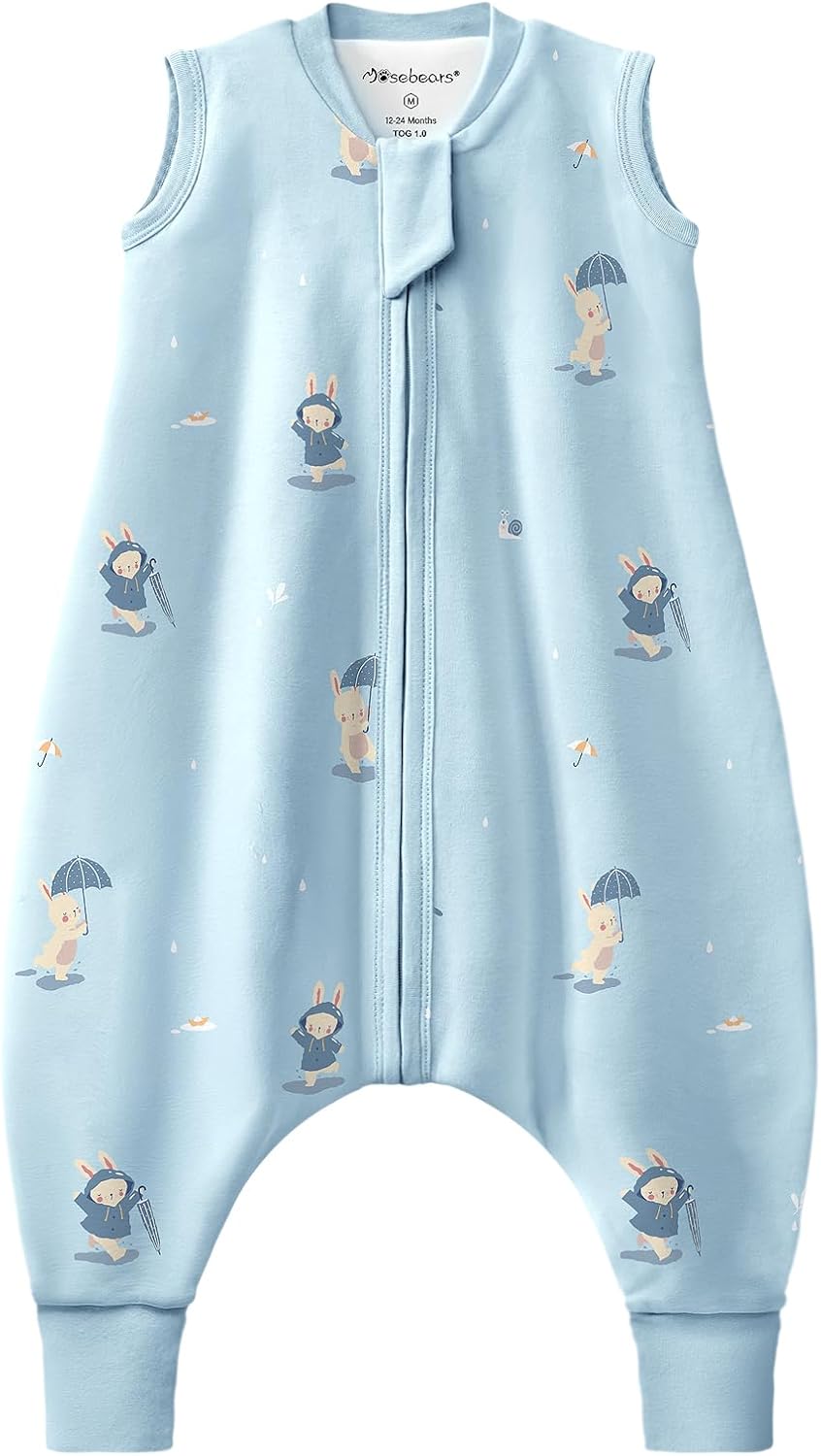 Detalle de Mosebears 1.0 TOG Cotton Baby Sleeping Bag (65–110 cm) – Unisex Spring & Autumn Sleep Sack