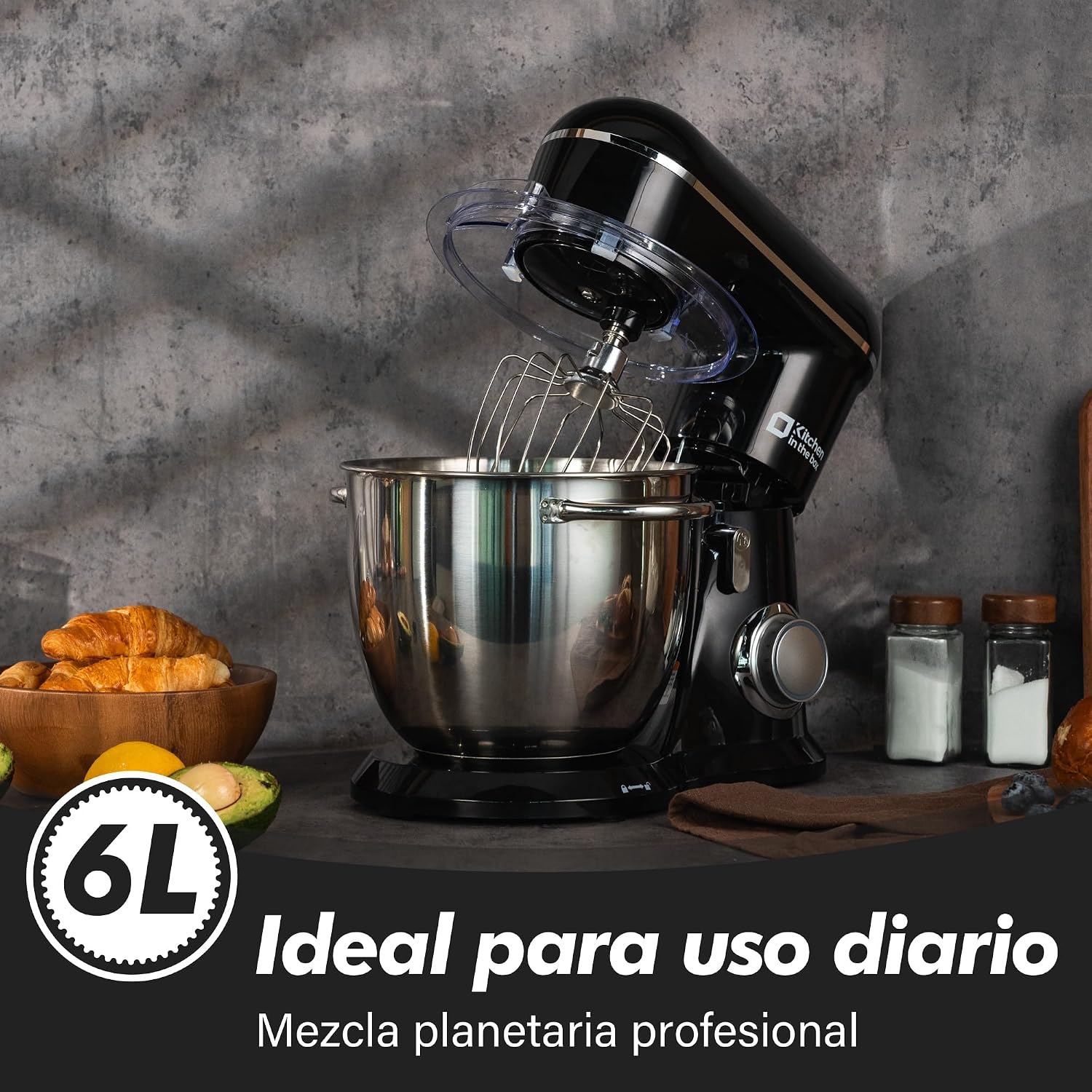 Detalle 2 de Batidora Amasadora 6L 1300W