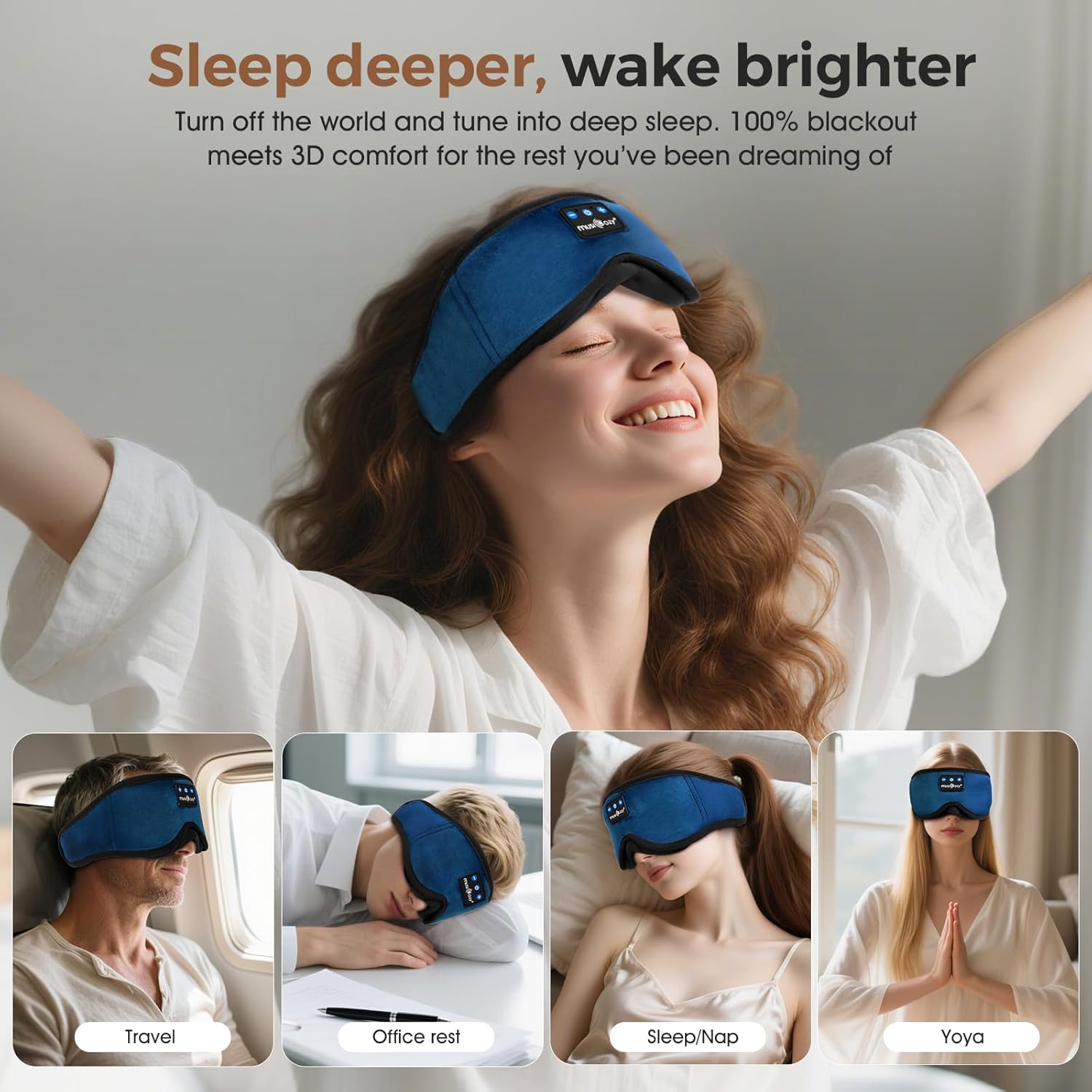 Thumbnail 6 de MUSICOZY Sleep Mask Headphones 14H Battery