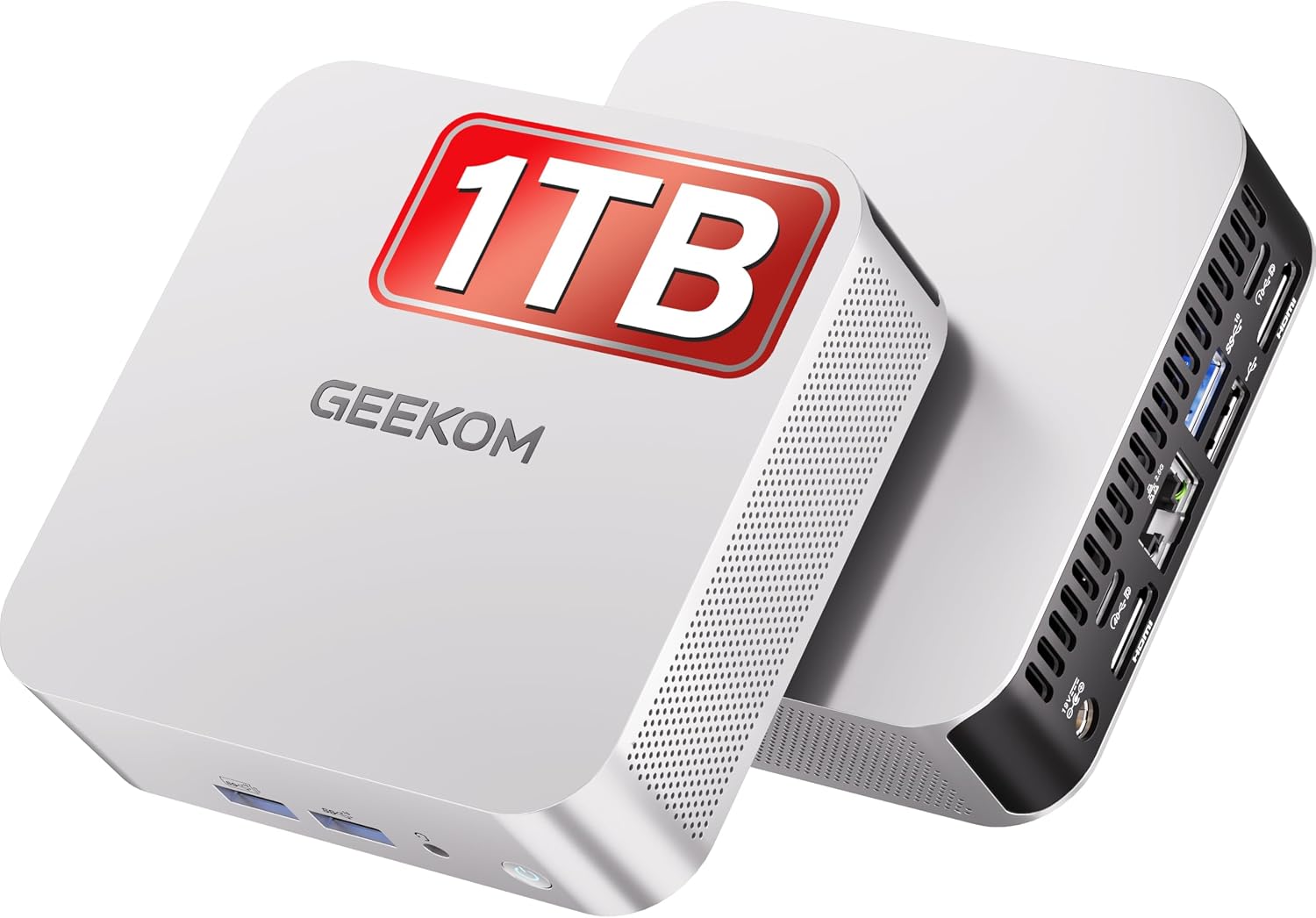 Detalle de GEEKOM A8 Mini PC (Windows 11 Pro) with AMD Ryzen 7 8745HS, 16GB DDR5 & 1TB SSD