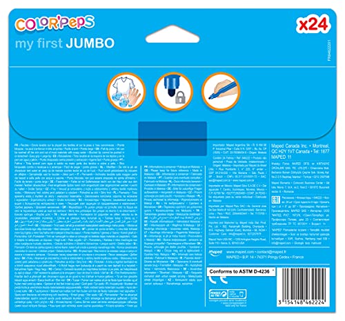 Detalle de Maped Color Peps Early Age jumbo 24 colores 🖍