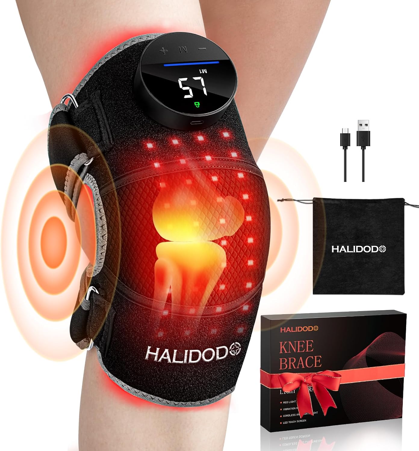Detalle de HALIDODO Red Light Therapy Knee Brace ⚙