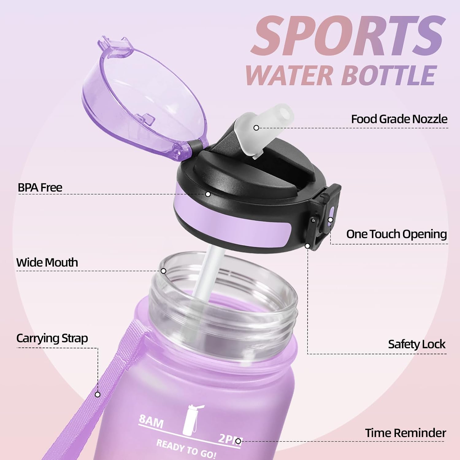 Thumbnail 1 de Motswedi Gourde Sport 500ml pour enfants et adultes