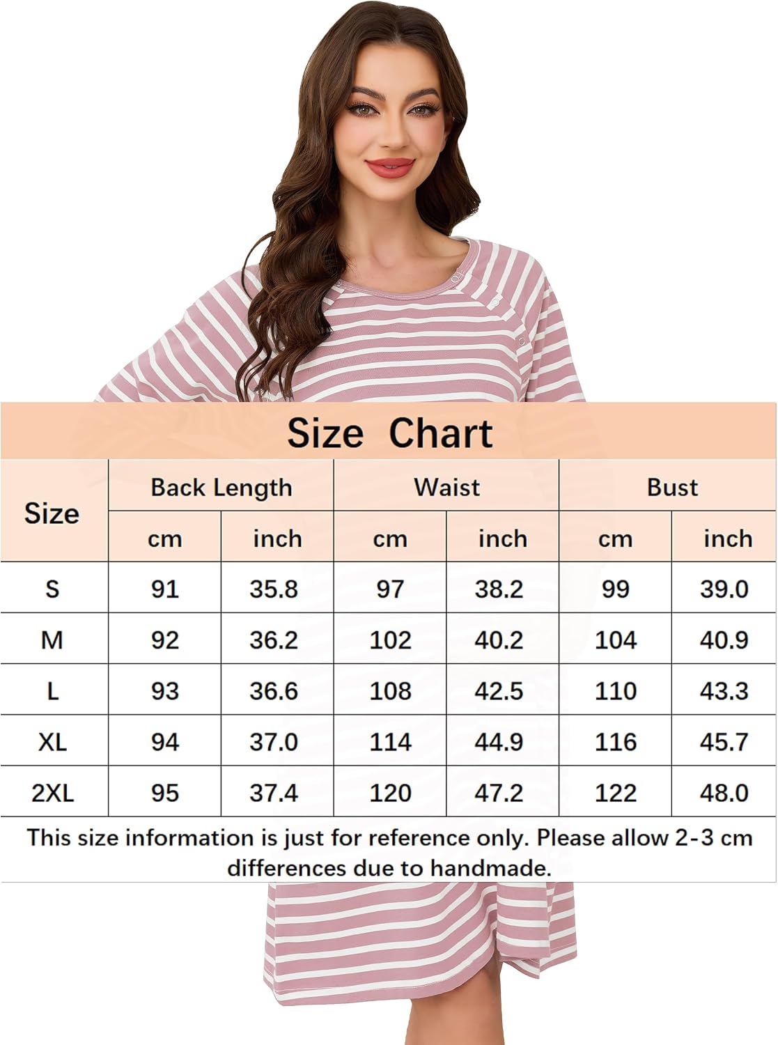 Thumbnail 5 de Vlazom Women 3 in 1 Cotton Nursing/Delivery/Labour Maternity Nightgown