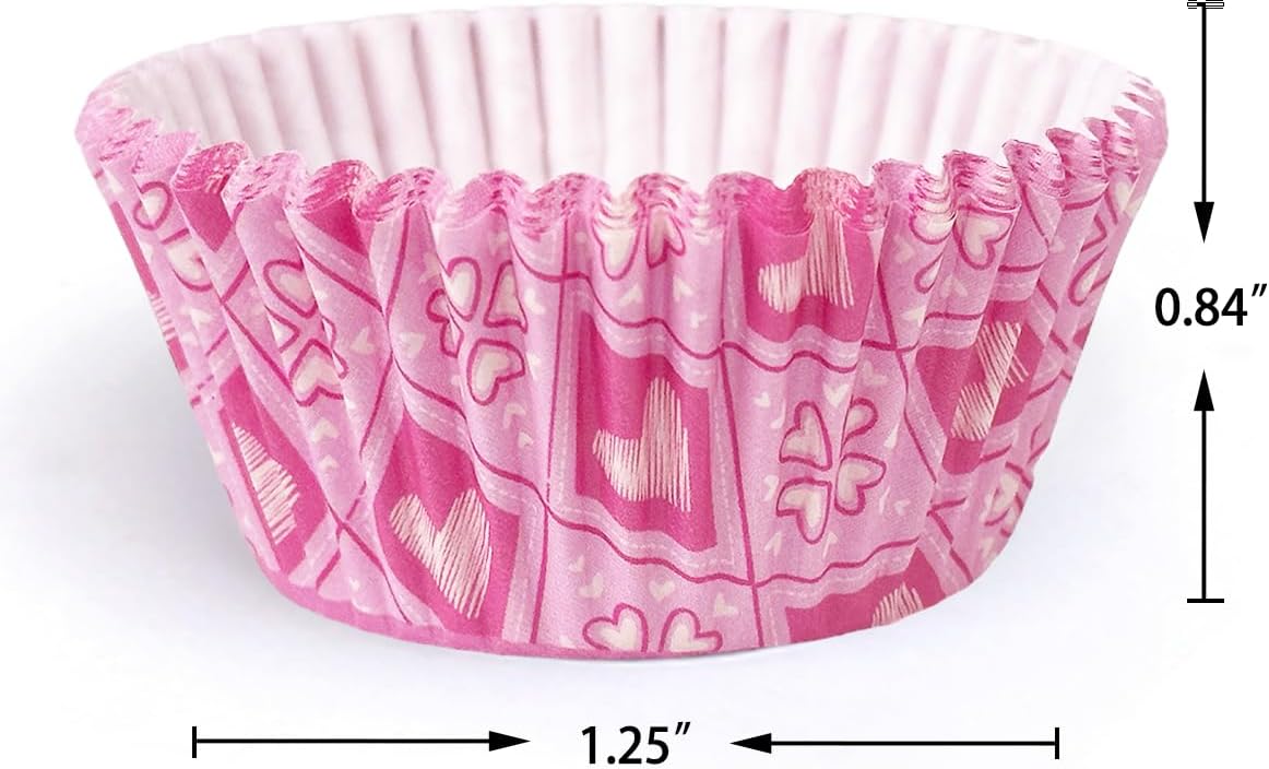 Detalle 2 de qiqee Valentine Cupcake Liners 300PCS Mini 🎂