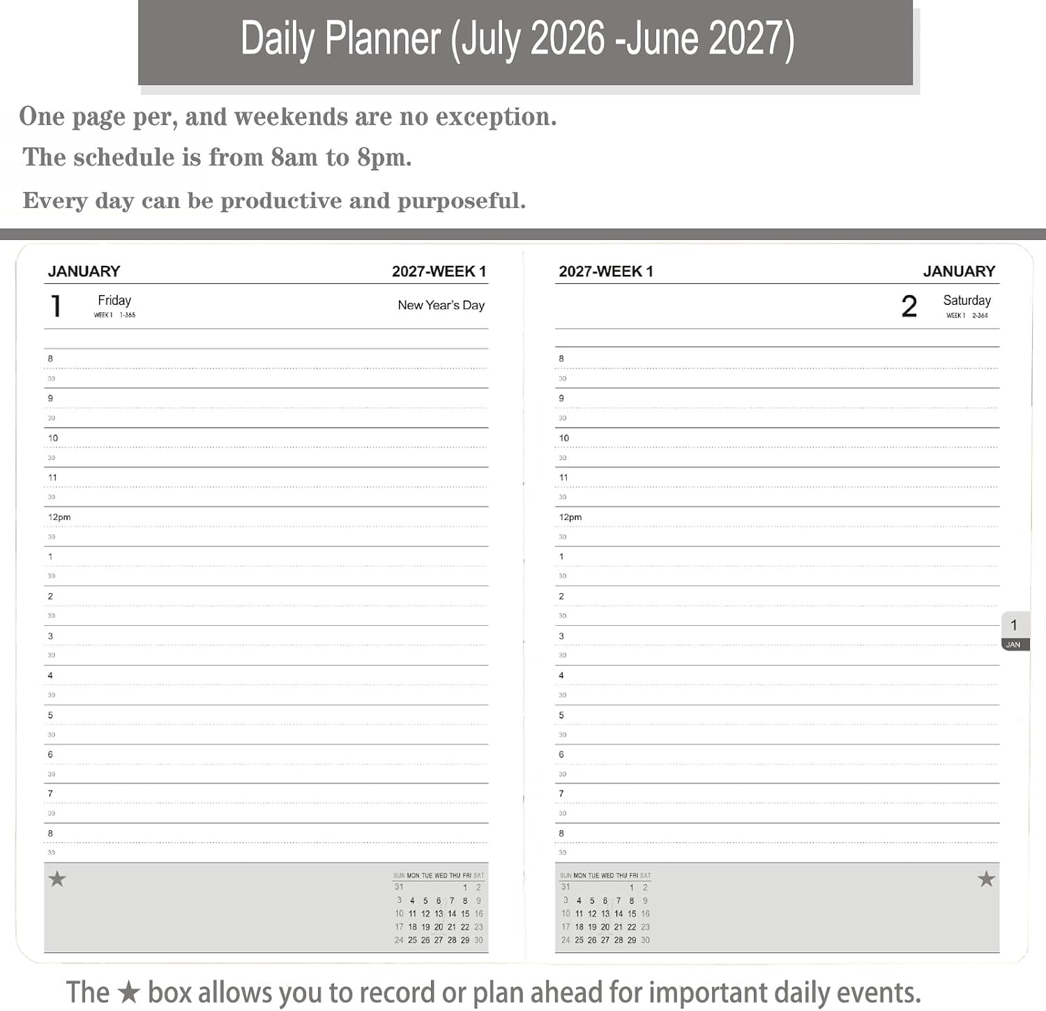 Detalle de Daily Planner 2026-2027