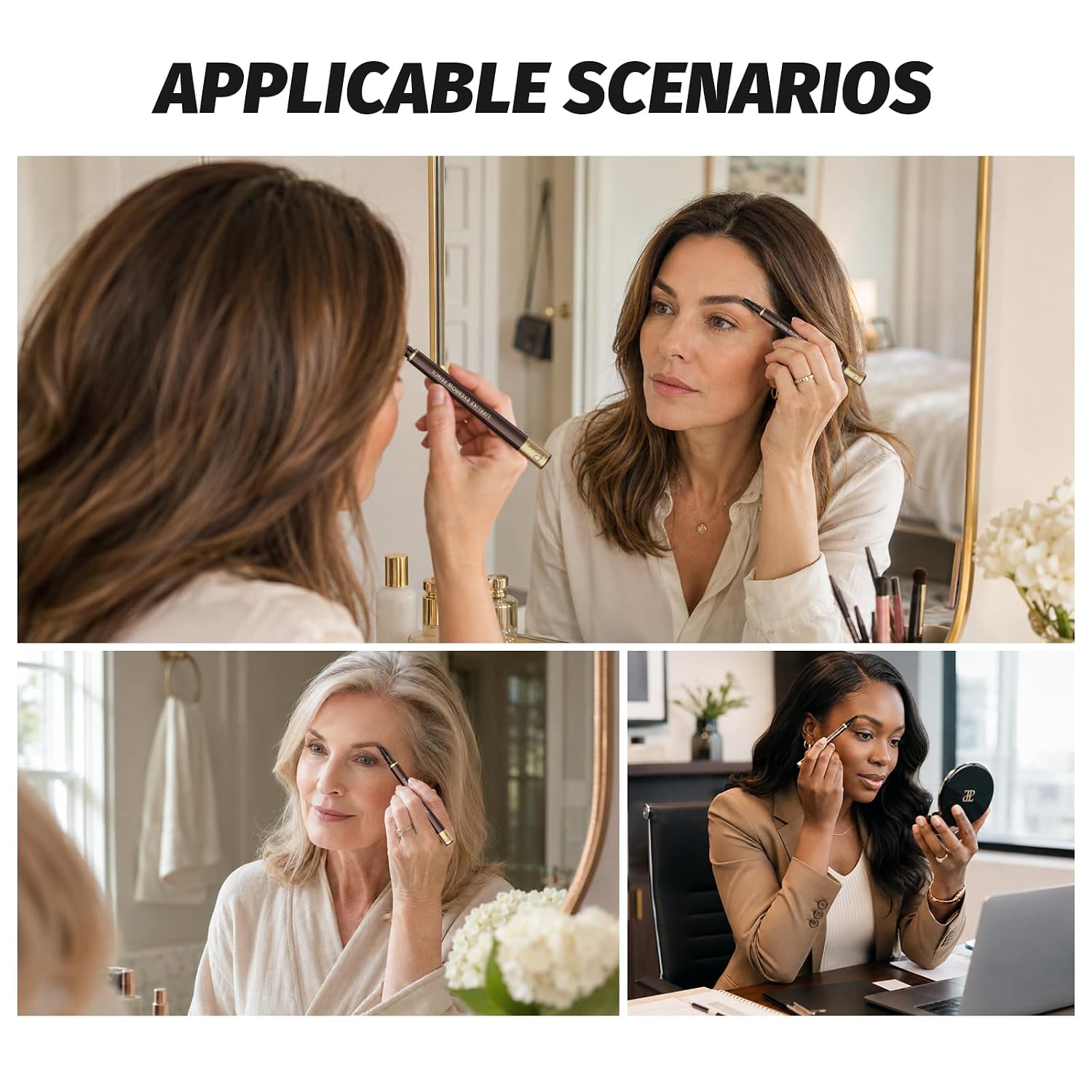 Thumbnail 3 de Espoce 2 Pack Eyebrow Pen: Waterproof Microblading Style Brow Pencil in Dark Brown