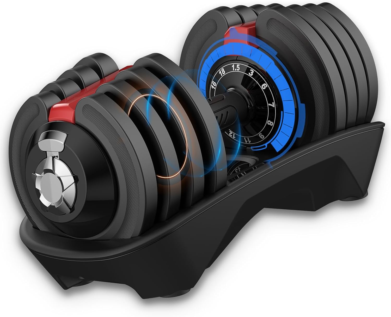 Thumbnail 6 de DH FitLife haltère réglable 1,5 à 18 kg avec base de rangement (set 12 niveaux)