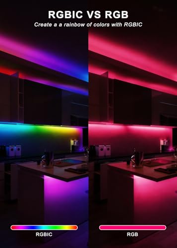 Detalle de ezmyma Neon Rubans LED 5M RGBIC — Ruban LED flexible et étanche avec contrôle d’app via app