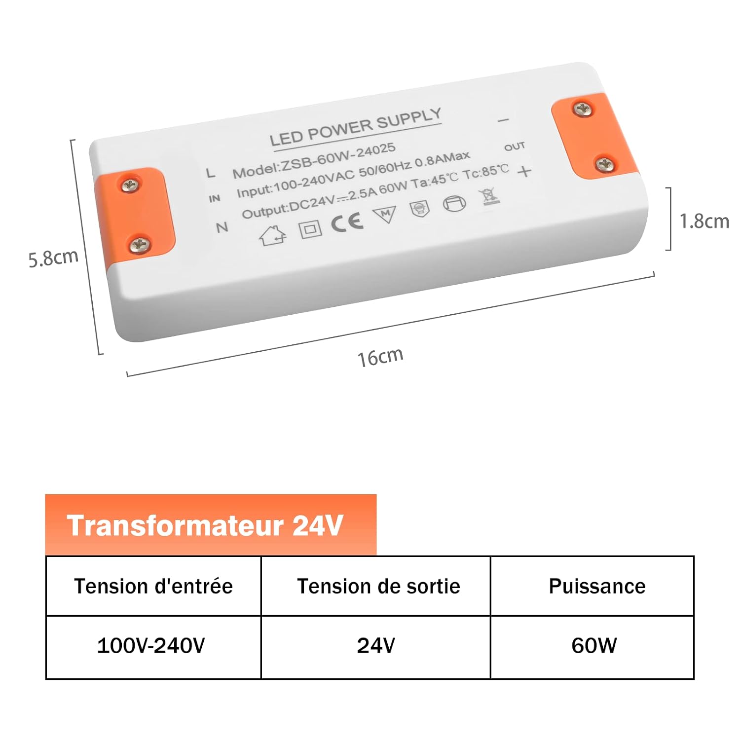 Detalle 2 de Alimentatore 24V 2.5A 60W per LED
