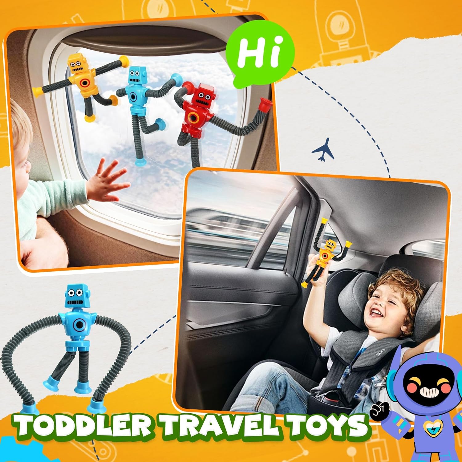 Thumbnail 4 de Telescope Suction Robot Toy 4pcs