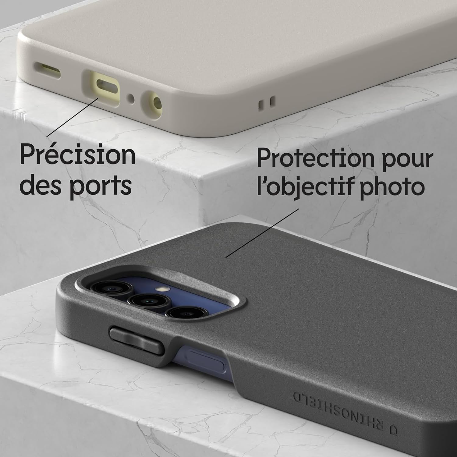 Thumbnail 3 de RhinoShield SolidSuit pour Galaxy A15 (5G) – coque mate beige à absorption des chocs