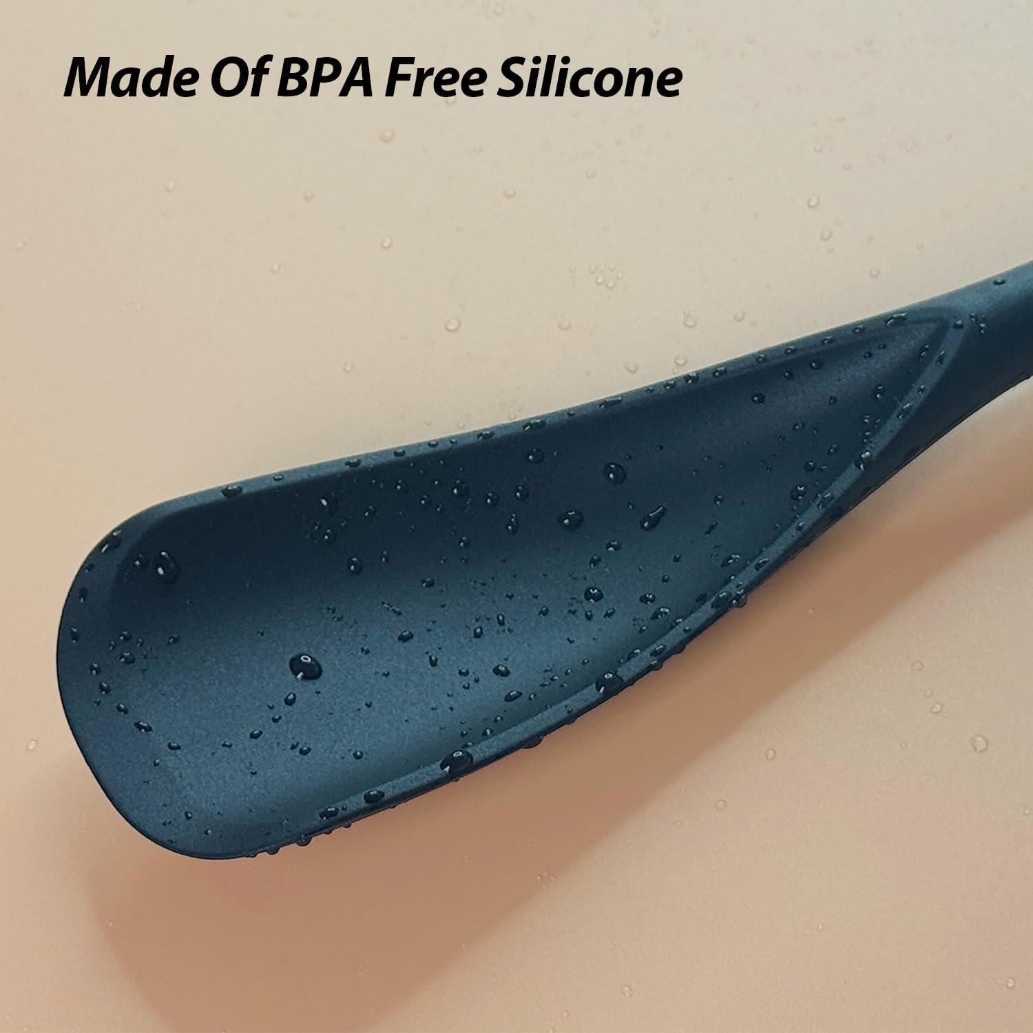 Detalle 2 de VOVOLY Silicone Cooking Spoon for Nonstick Cookware (2-Pack), Seamless Design, Heat-Resistant