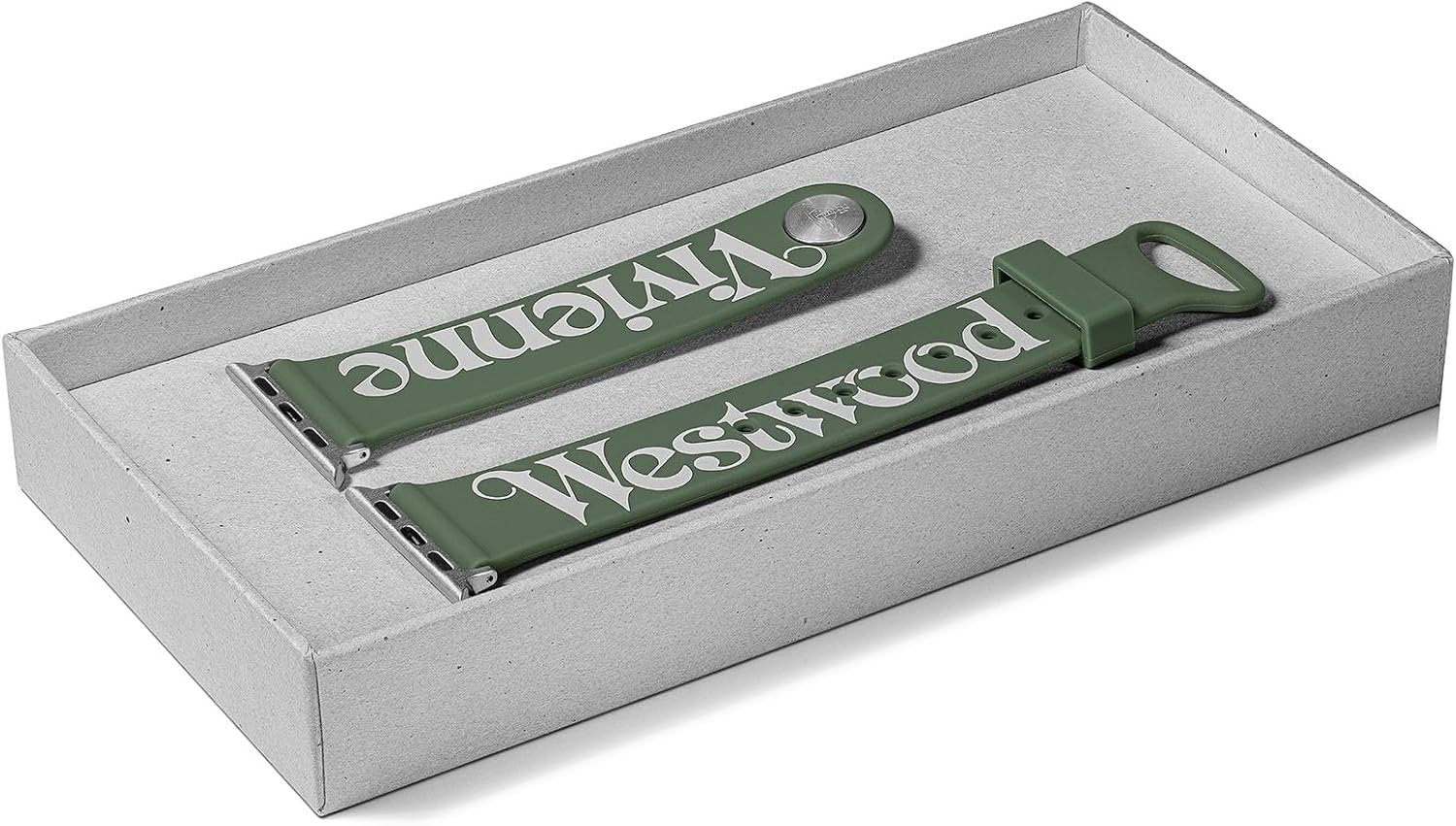 Detalle 2 de Vivienne Westwood 22mm Apple Watch Strap – Silver Clasp, 38–41mm Compatibility
