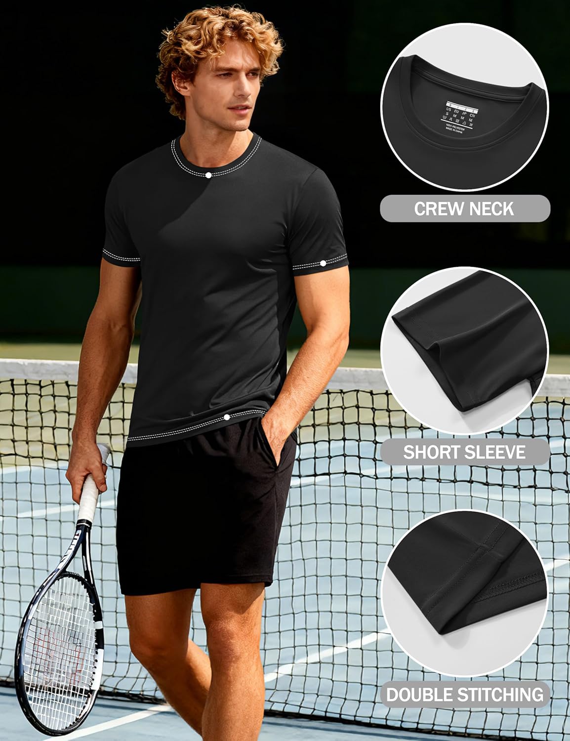 Thumbnail 5 de KEFITEVD UV Shirt Herren – schnelltrocknendes, atmungsaktives Kurzarm-Funktionsshirt mit UPF 50+