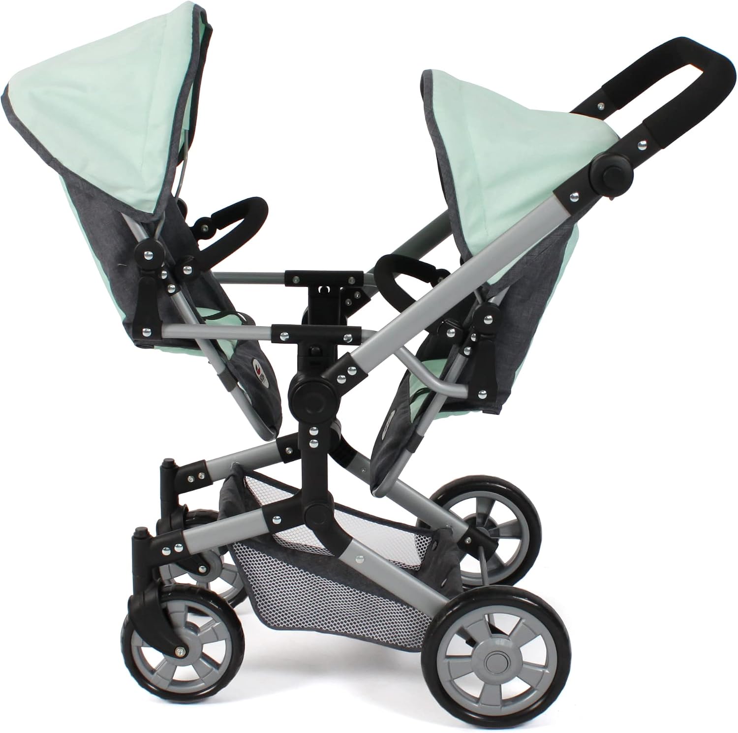 Thumbnail 3 de Bayer Chic 2000 Linus Duo 690-67 poppenwagen voor twee poppen, antraciet-mint