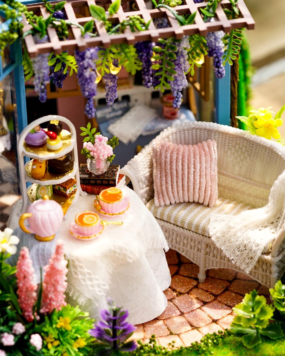 Detalle de Endless Limit DIY Miniatur Haus Bausatz – Rose Garden Tea House