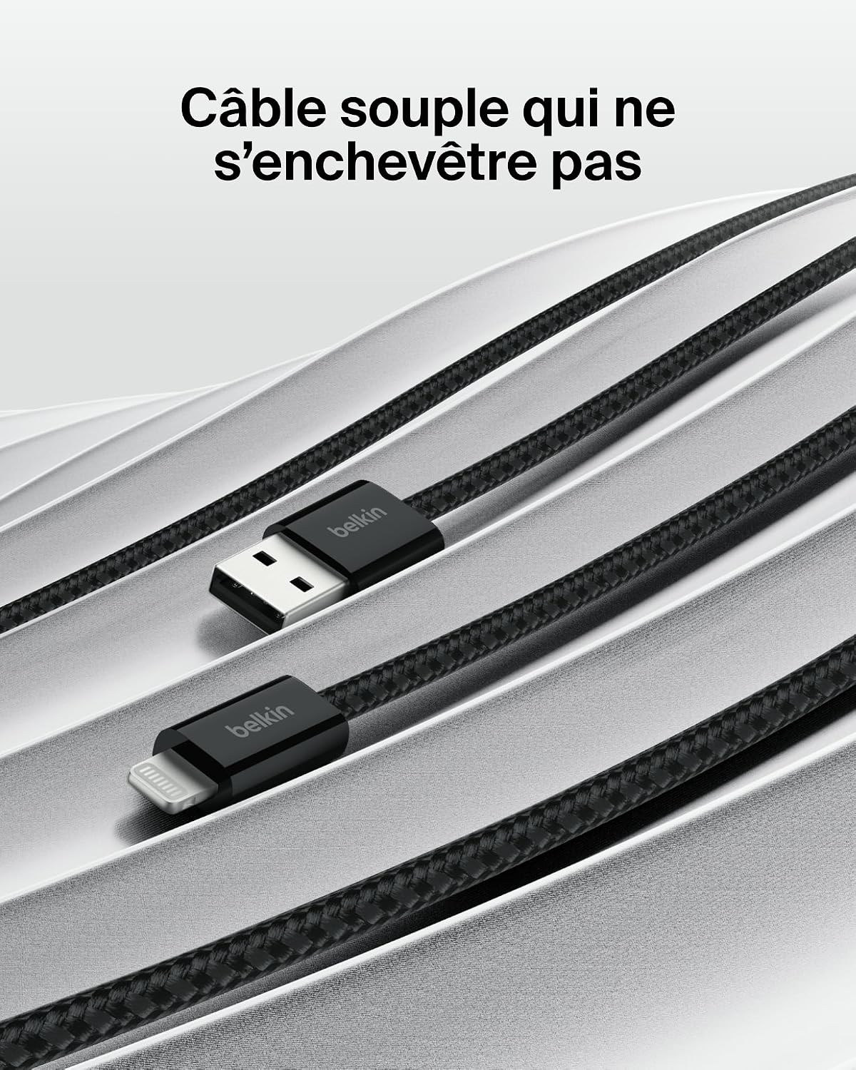 Detalle 2 de Belkin Pack de 2 Câbles Lightning 1,5 m