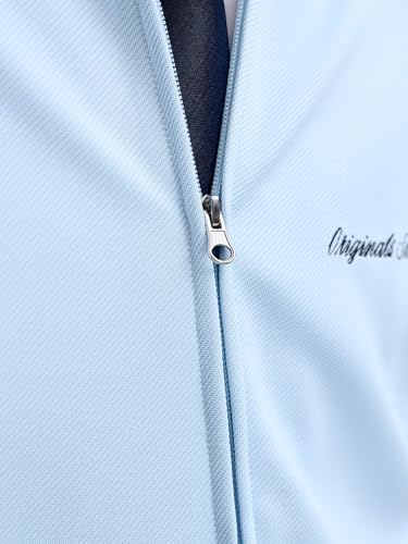 Detalle 2 de JACK & JONES Jorcotedazur, sudadera de cuello alto con cremallera y corte loose